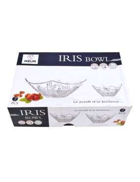 Set De 7 Bols Carre Azur Glass Iris